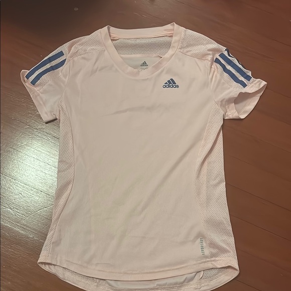 Adidas Pink and Blue Short Sleeve Tee - Picture 1 of 3